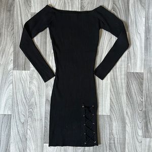 Off-Shoulder Bodycon Black Dress